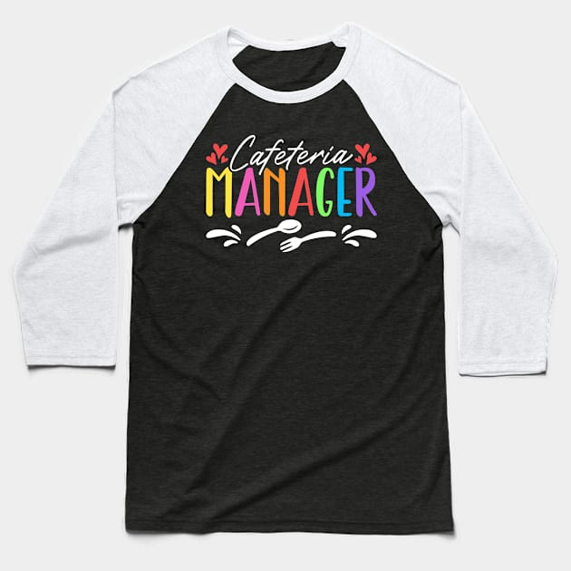 Cute Cafeteria Manager Heart Baseball T-Shirt by White Martian